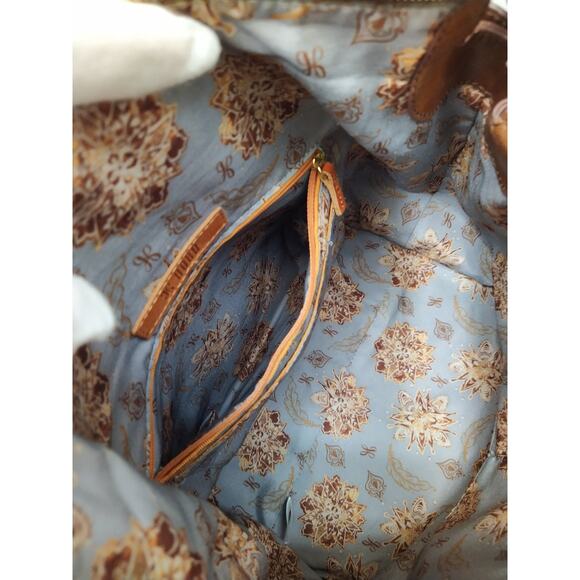 HOBO Brown Leather Double Handles Zipper Closure Shoulder Bag - Picture 10 of 16